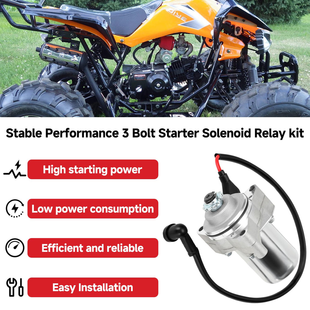 GREHUA starter motor with solenoid relay closeup for reliable starting power