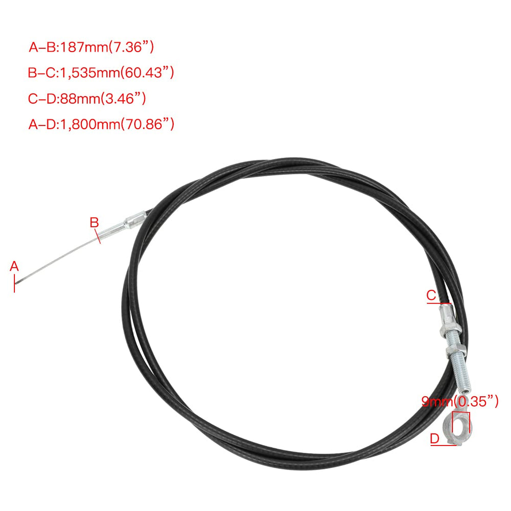 GREHUA throttle cable extended to 1800mm for precise throttle control
