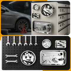 GRENPRO magnetic tray attached to metal surface for secure upside-down use.