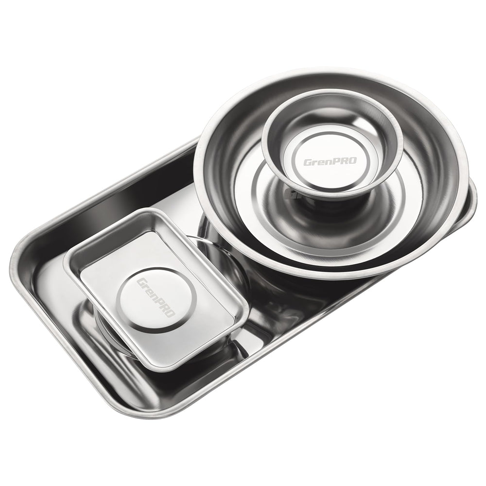 GRENPRO shallow magnetic tray with strong base for easy part collection.