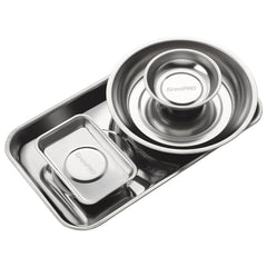 GRENPRO shallow magnetic tray with strong base for easy part collection.