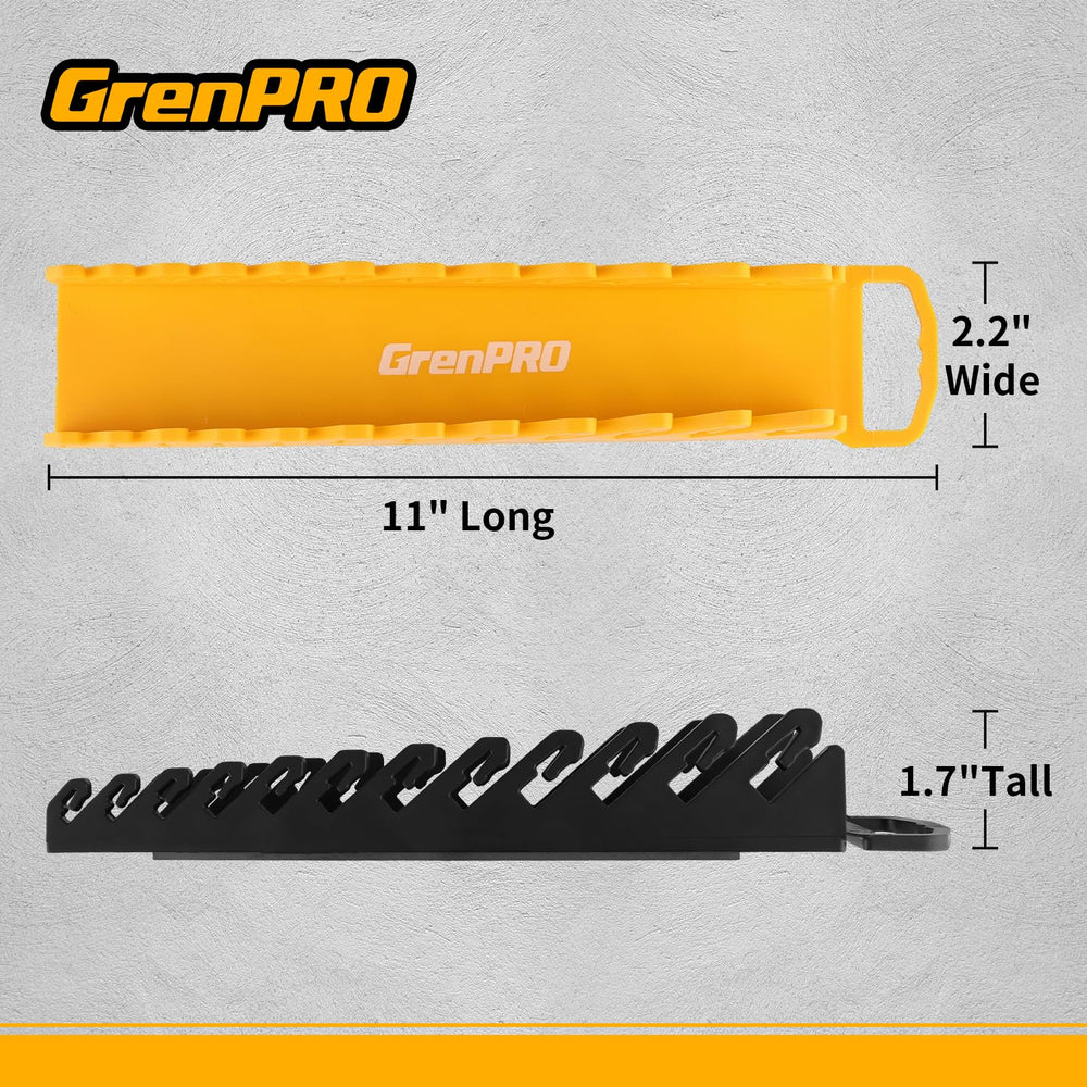GRENPRO SAE and Metric slots hold a full wrench set neatly.