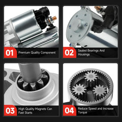 Grezuton 17728N starter mounted on vehicle demonstrates model compatibility.