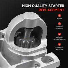 Grezuton starter installed on engine, ready-to-run replacement.