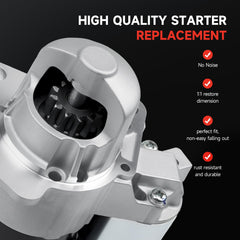Grezuton starter in engine compartment shows proper mounting and wiring routing for reliable power.