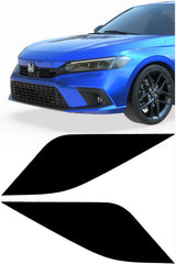 GRIDREADY Amber Delete headlight tint on Civic front closeup enhances visibility and style.