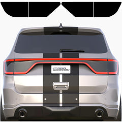 GRIDREADY tail light tint kit front view closeup shows a sleek black finish