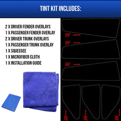 GRIDREADY easy bubble-free installation for taillight overlays.