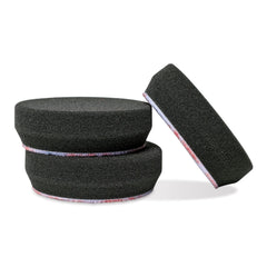 Griot's Garage 3-inch black finishing pad closeup showing delicate-surface texture for swirl removal