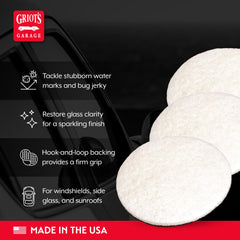 Griot's Garage 3-inch pad on an orbital polisher for secure detailing.
