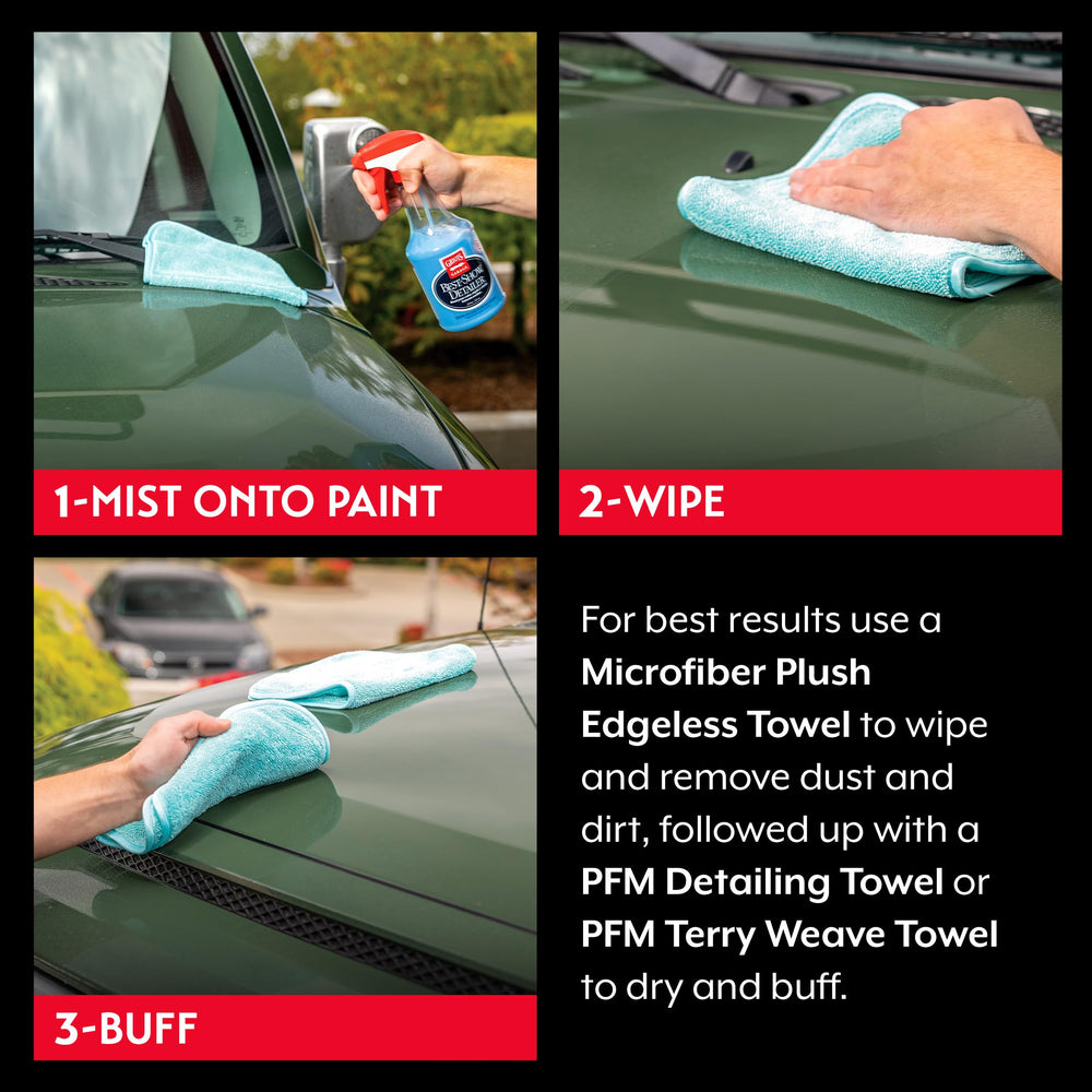 Detailer removing fingerprints and light dirt between washes on paint.