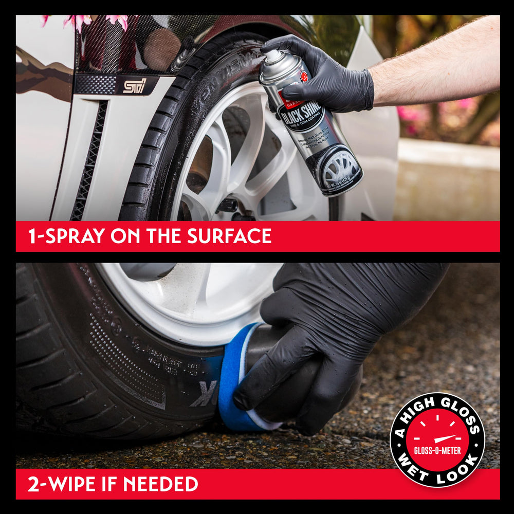 Griot's Garage Black Shine trim application deepens exterior trim with durable shine.