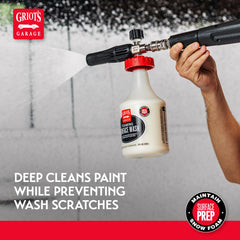 Griot's Garage Boss Foaming Surface Wash wax-safe formula preserves finish during wash