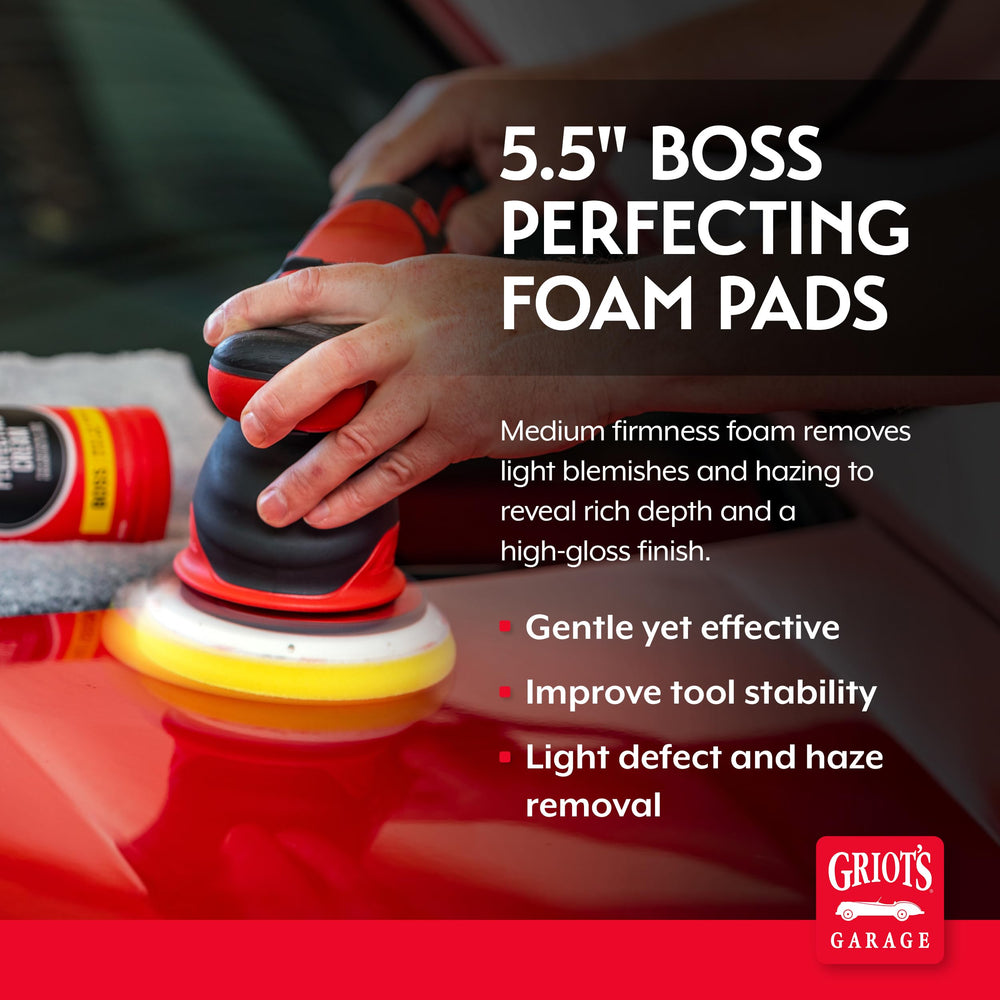 Griot's Garage pad on polisher demonstrates stable control and energy transfer