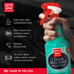 Griot's Garage Ceramic Speed Shine leaves hydrophobic beads on painted surfaces.