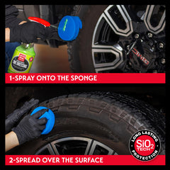 Griot's Garage Ceramic Tire Dressing revives trim on rubber, vinyl, and plastic surfaces