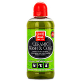 Griot's Garage Ceramic Wash and Coat bottle demonstrating safe exterior cleaning with SiO2 protection