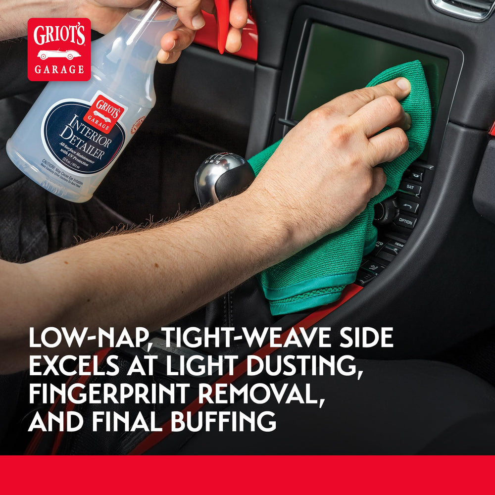 Griot's Garage Dual Weave Interior Towels machine washable and reusable