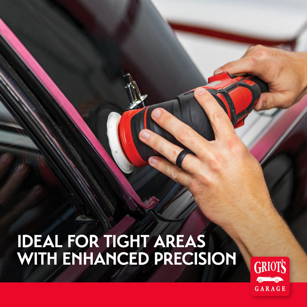 Griot's Garage foam pad features micro hook-and-loop backing for quick changes