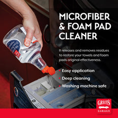 Griot's Garage microfiber towel after cleaner treatment feels soft and absorbent.