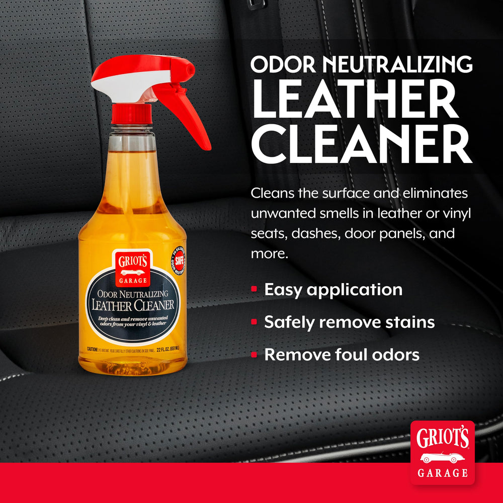 Griot's Garage odor neutralizing cleaner spray in action on interior surface