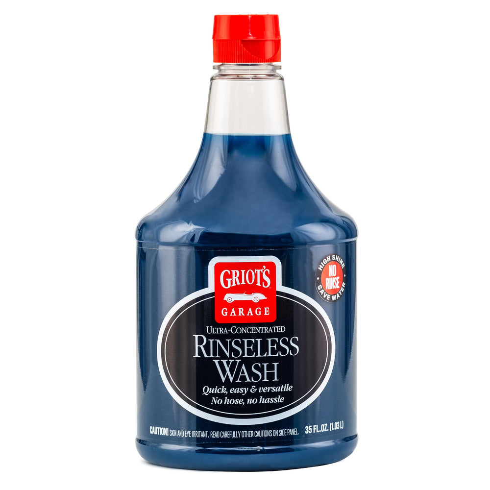 Griot's Garage Rinseless Wash bottle pour showing easy dilution for no rinse cleaning