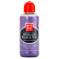 Griot's Garage Rinseless Wash bottle pour enables easy, water-saving cleaning anywhere.