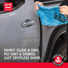 Griot's Garage Rinseless Wash bottle highlighting clay bar lubrication use