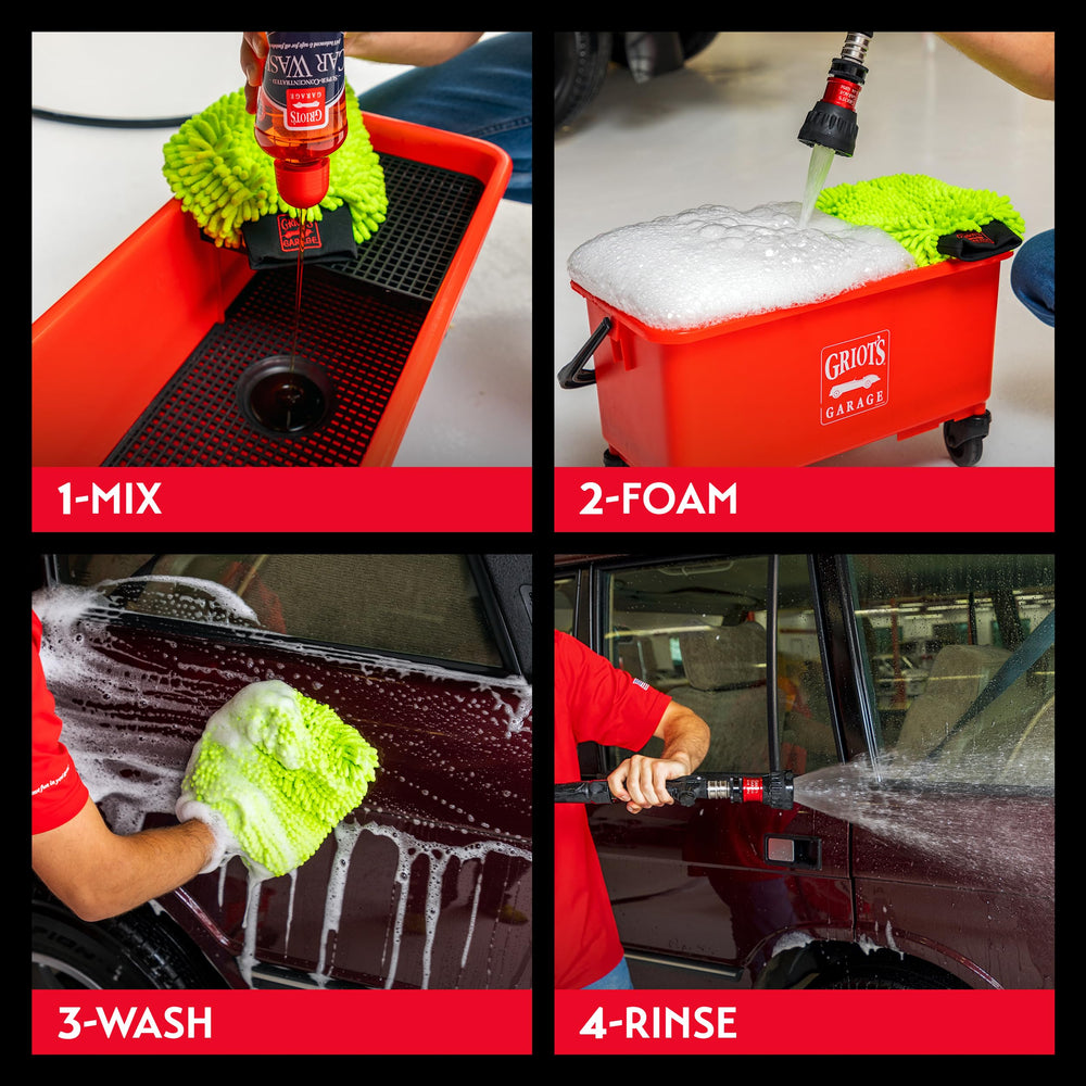 Griot's Garage safe on matte finishes and vinyl wraps during washing.