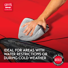 Griot's Garage Spray-On Car Wash yields a streak-free finish after a quick wipe.