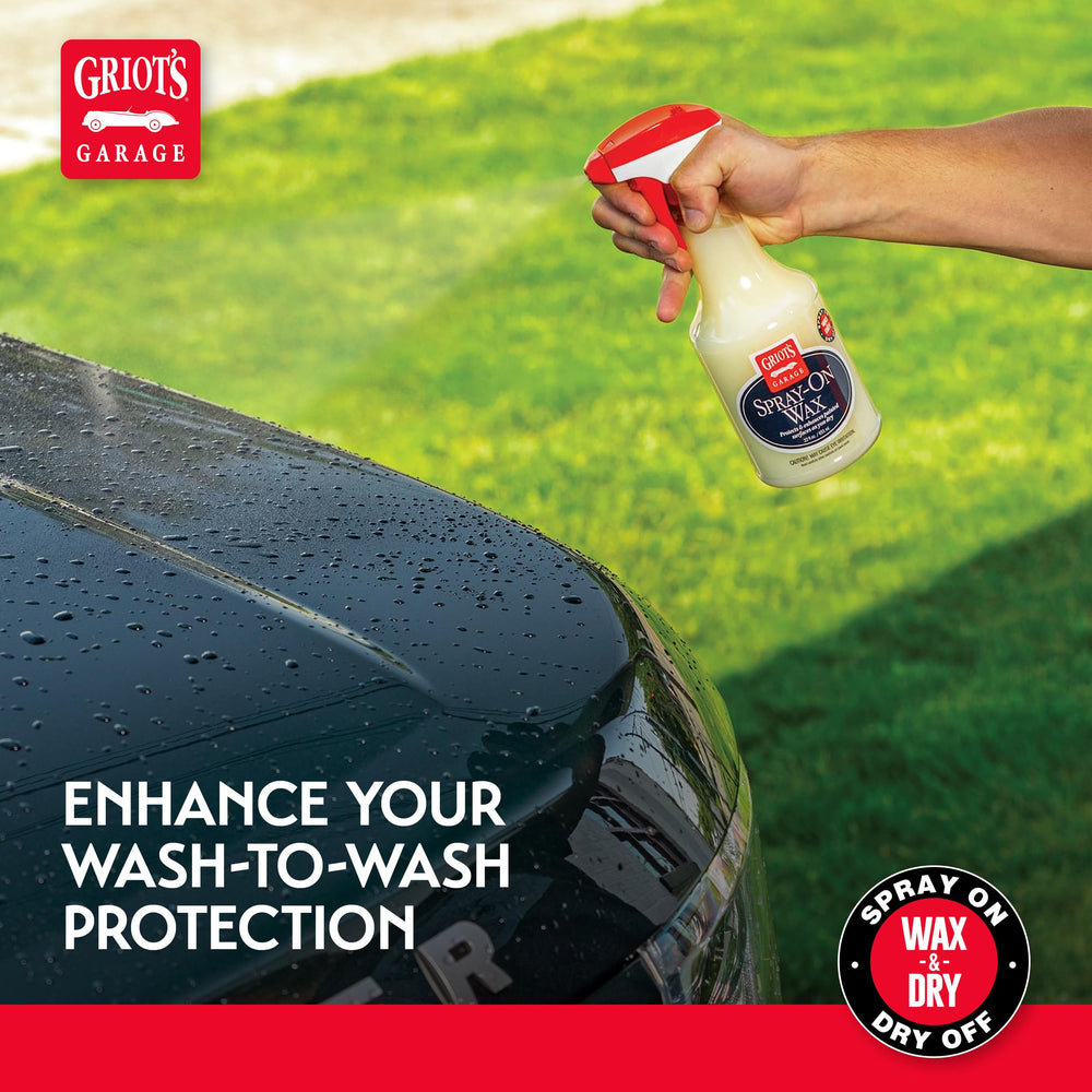 Griot's Garage Spray-On Wax is safe for paint protection film and clear coats.