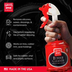 Griot's Garage Tire Cleaner scrubbing action removing road grime from tires