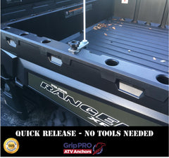 GripPRO no-tools design enables tool-free installation and removal.