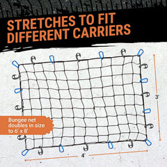 Grit Performance cargo net blue clips twelve pieces for quick, visible securing