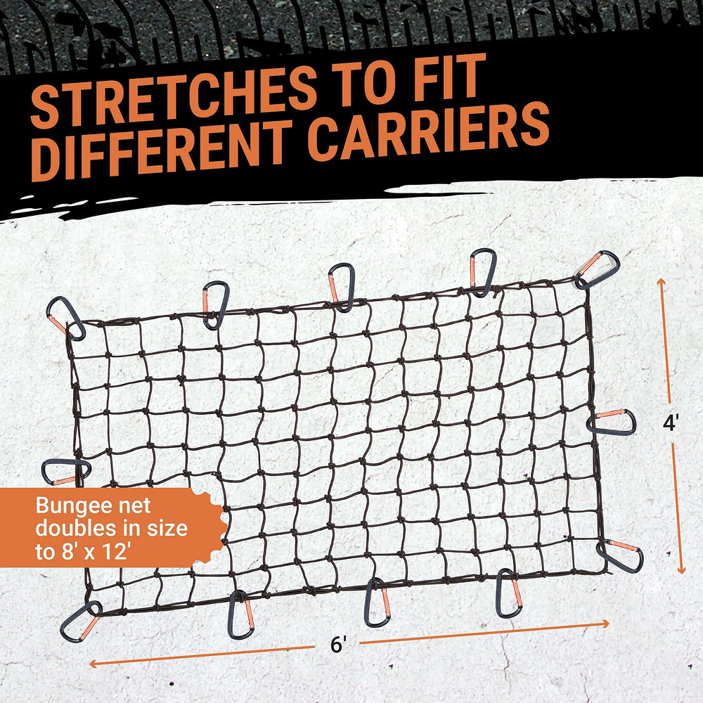 Grit Performance D-clips and net in use for fast attachment