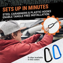 Grit Performance elastic cargo net providing flexible, strong hold