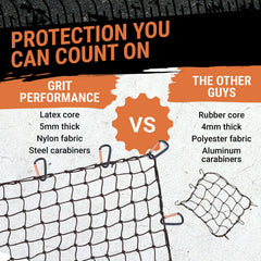 Grit Performance extendable cargo net expanding to 8x12 for larger loads