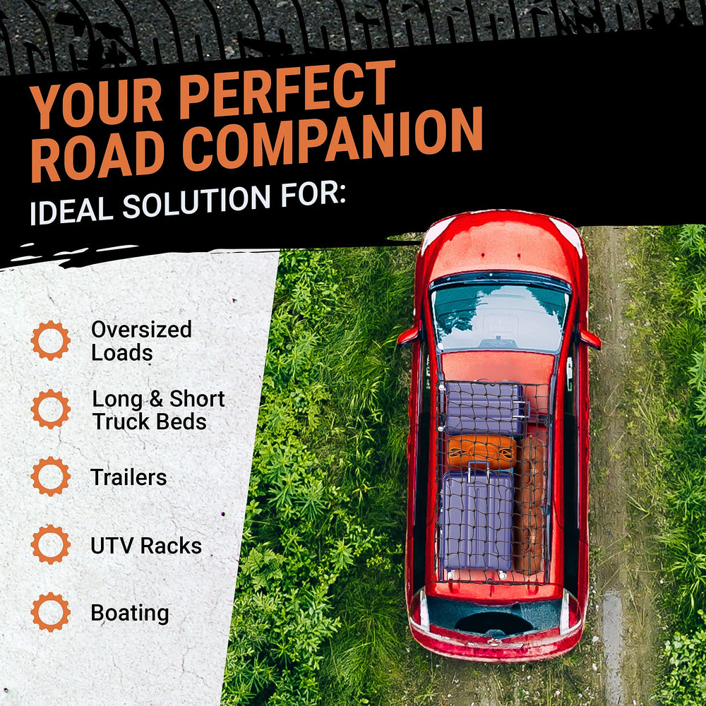 Grit Performance SUV/trailer cargo net securing equipment on the go