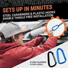 Grit Performance trailer cargo net secures equipment during trips