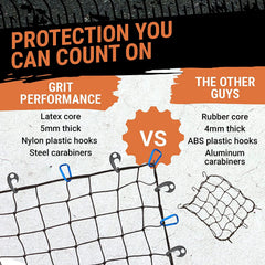 Grit Performance truck bed storage bag keeps net organized under seat or in trunk