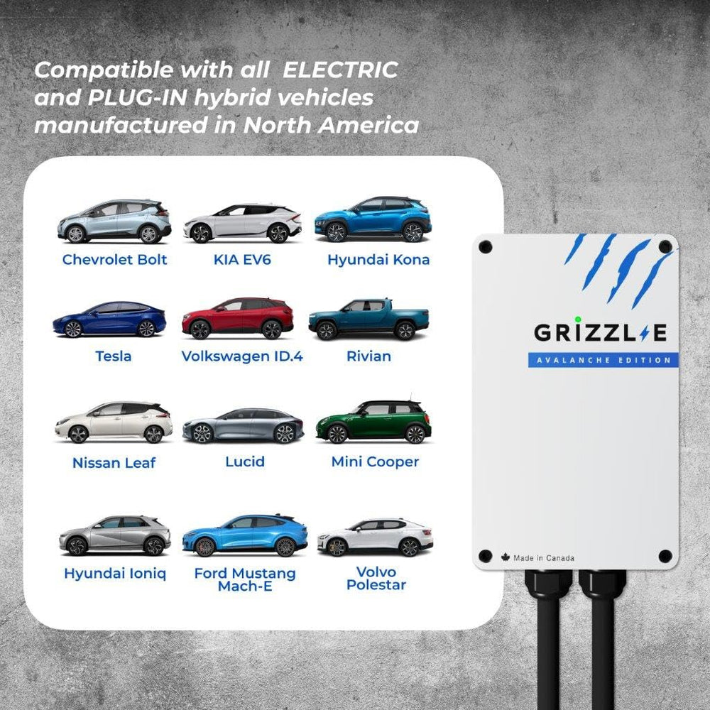 Grizzl-E outdoor-indoor-use setup demonstrates versatile charging at home or on the road.