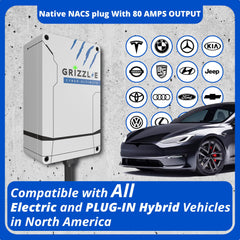 Grizzl-E Ultimate 80A charger hardwired installation kit included