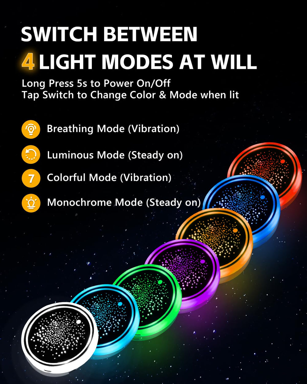 GSOWO 7-color 21-modes LED effects, enhances party mood and home decor.