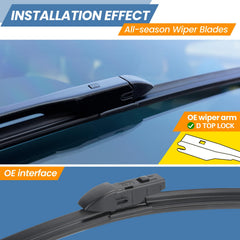 GSPSCN Crosstrek 16-inch front wiper blade for even contact.
