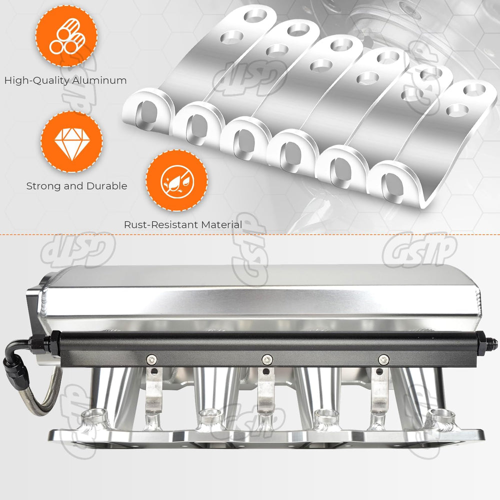 GSTP brackets hole detail – precision double holes for LS injectors