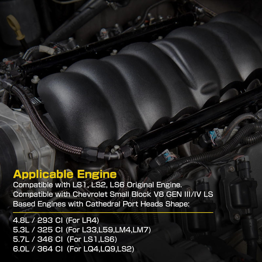 GSTP fuel rail bracket upgrade closeup supports LS1/LS2 injectors without spacers