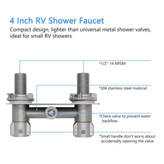 G-Sunny double-knob control enables smooth temperature and pressure in RV showers.