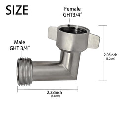 G-Sunny 90-degree elbow helps prevent hose kinking
