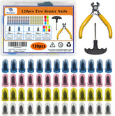 GSZEPSEX tire plug kit box showing all-in-one tubeless repair solution for quick roadside use.