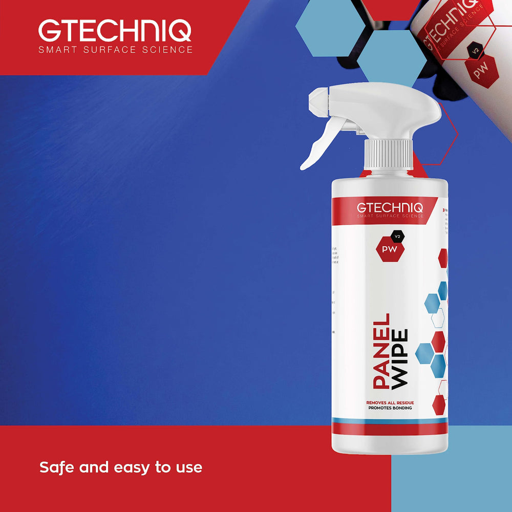 Gtechniq Panel Wipe cloth-wipe shows easy surface prep for sealant application